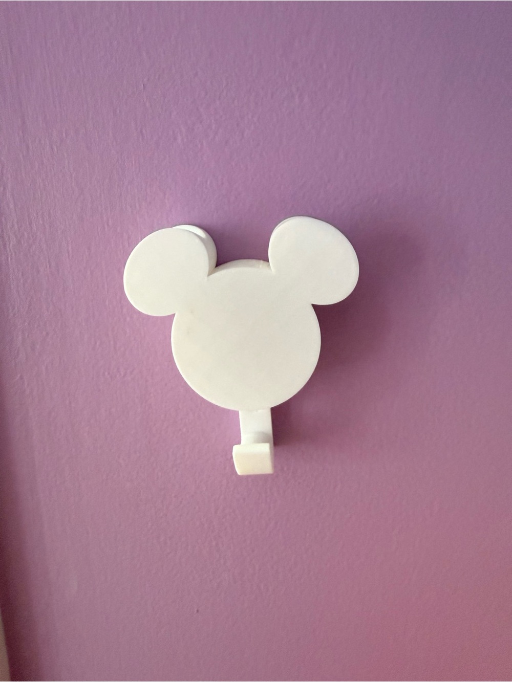 White Mickey Mouse-Head Wall Hook/ear holder